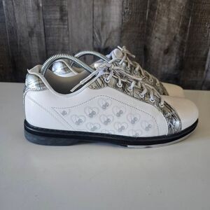 Etonic White Silver Cherry Bowling Shoes 9.5 Trendy League Derby